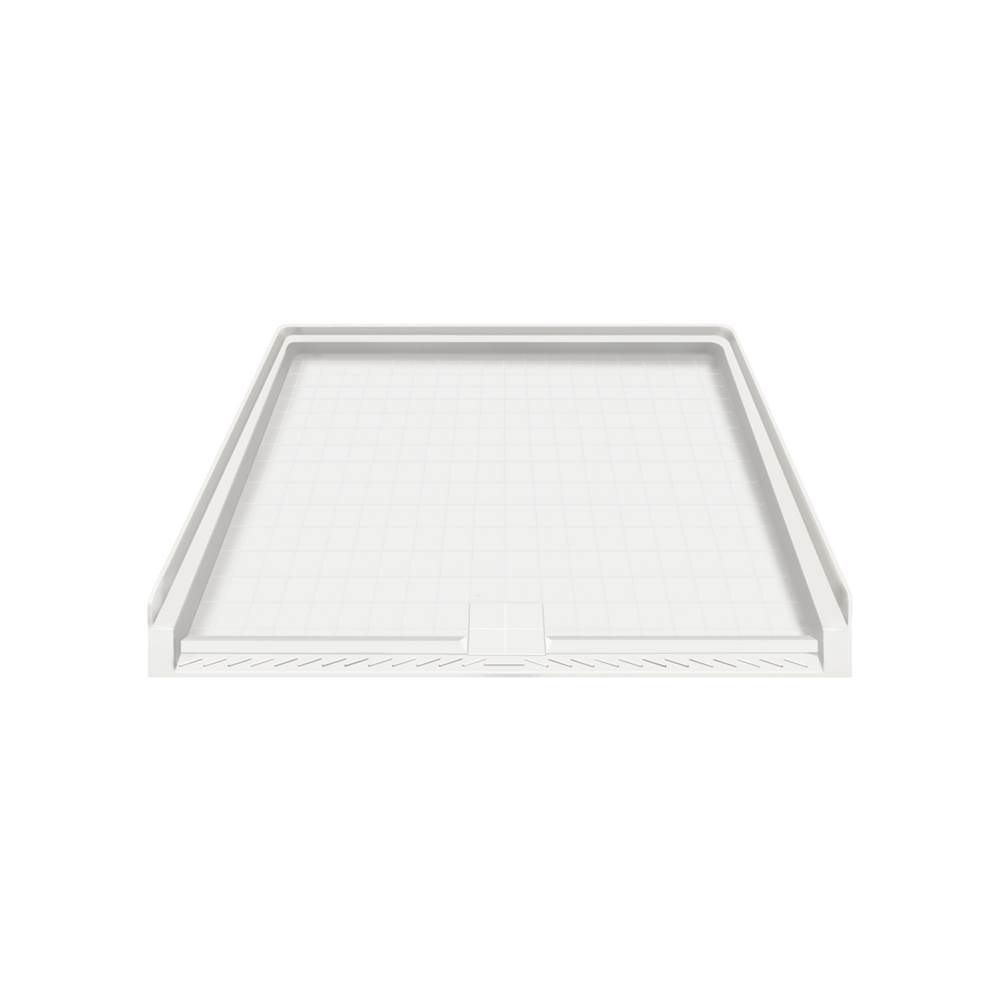 Transolid 39.5'' x 37.75'' Solid Surface Barrier-Free Right-Hand Shower Base in White