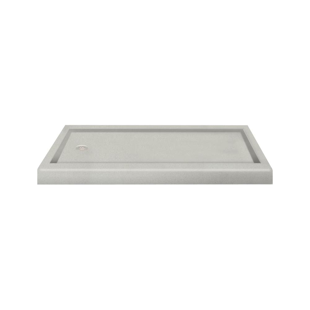 Transolid Decor Solid Surface  60-in x 32-in Shower Base with Left Drain
