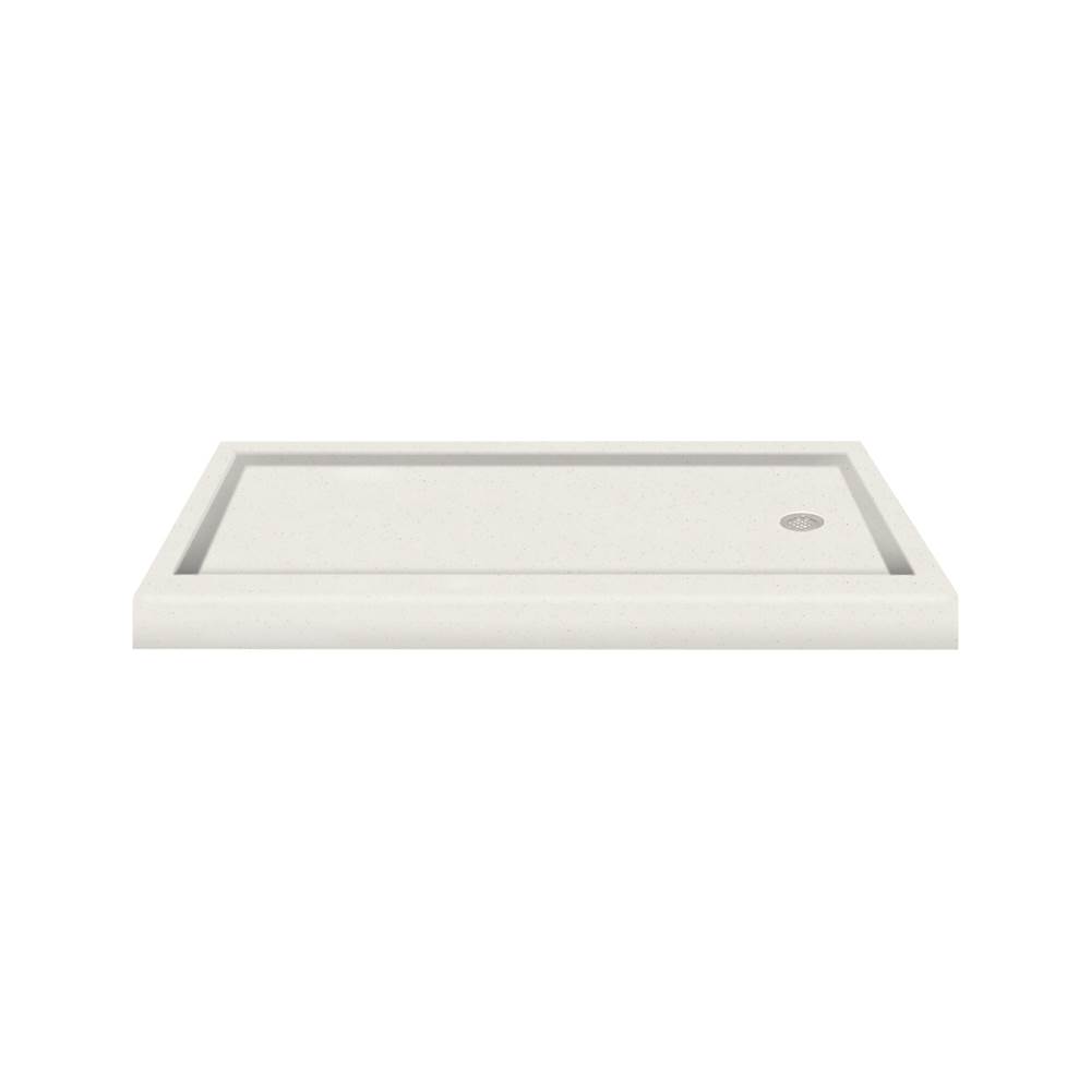 Transolid 60'' x 32'' Decor Solid Surface Right-Hand Shower Base in Matrix Summit