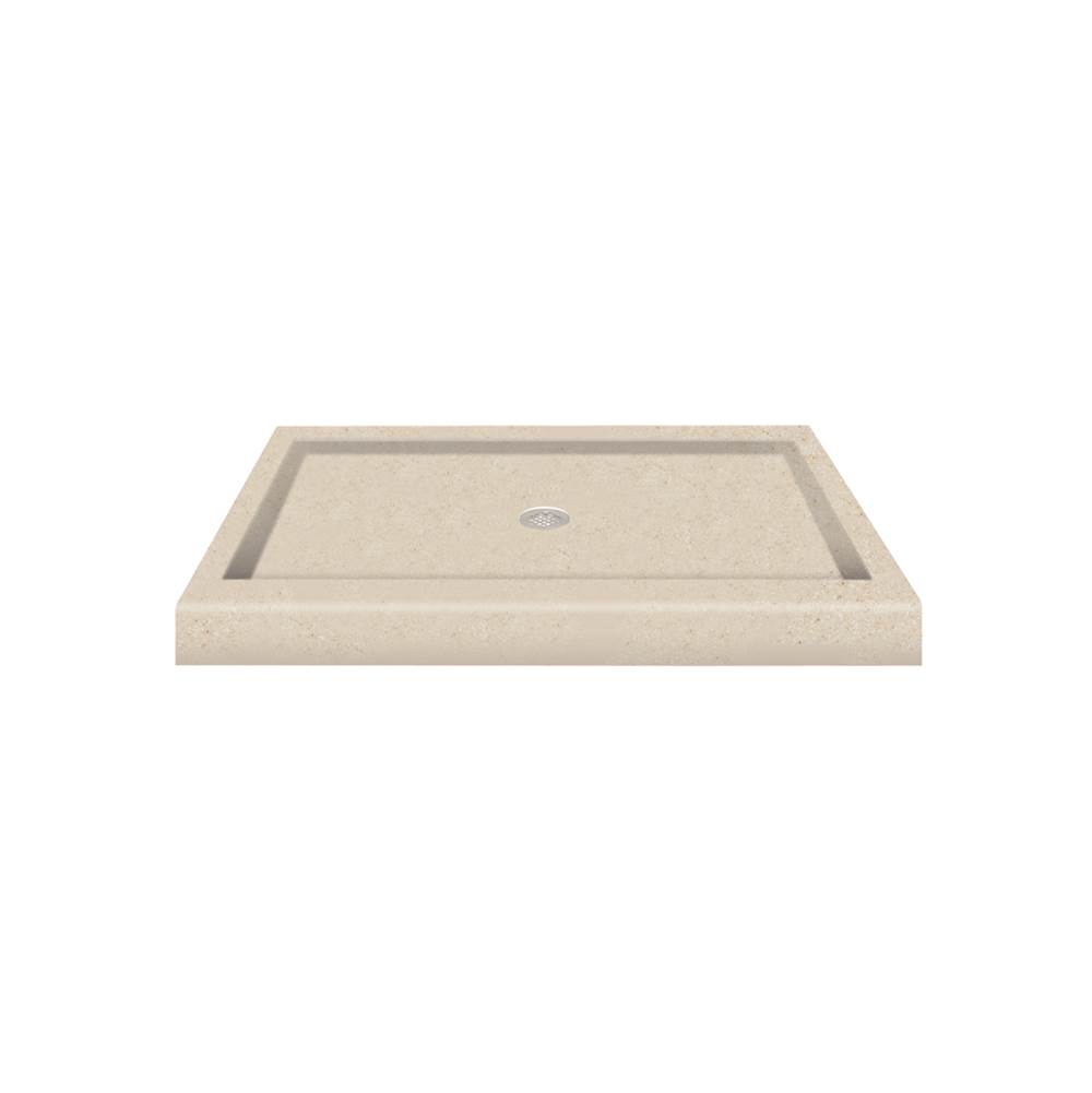 Transolid 48'' x 34'' Decor Solid Surface Shower Base in Sand Castle