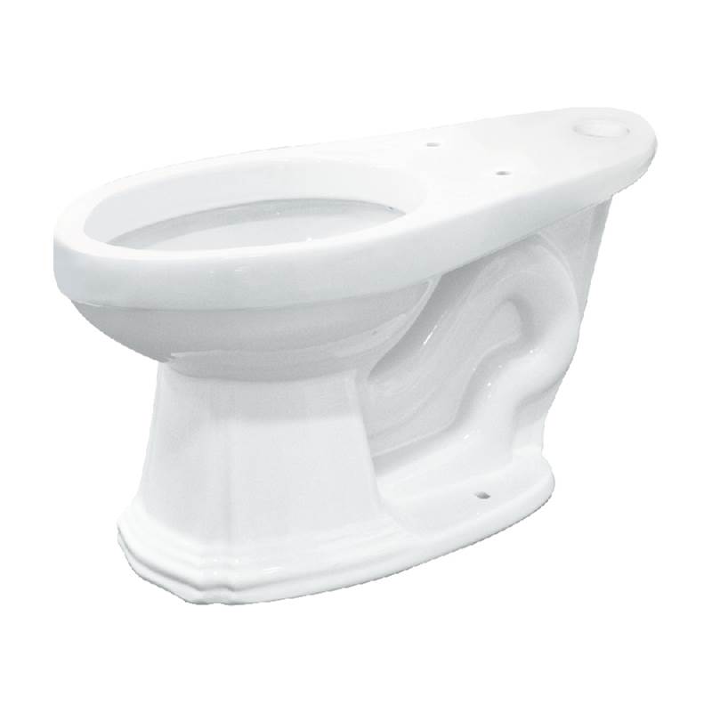 Transolid Monroe Elongated Vitreous China Toilet Bowl Only in White