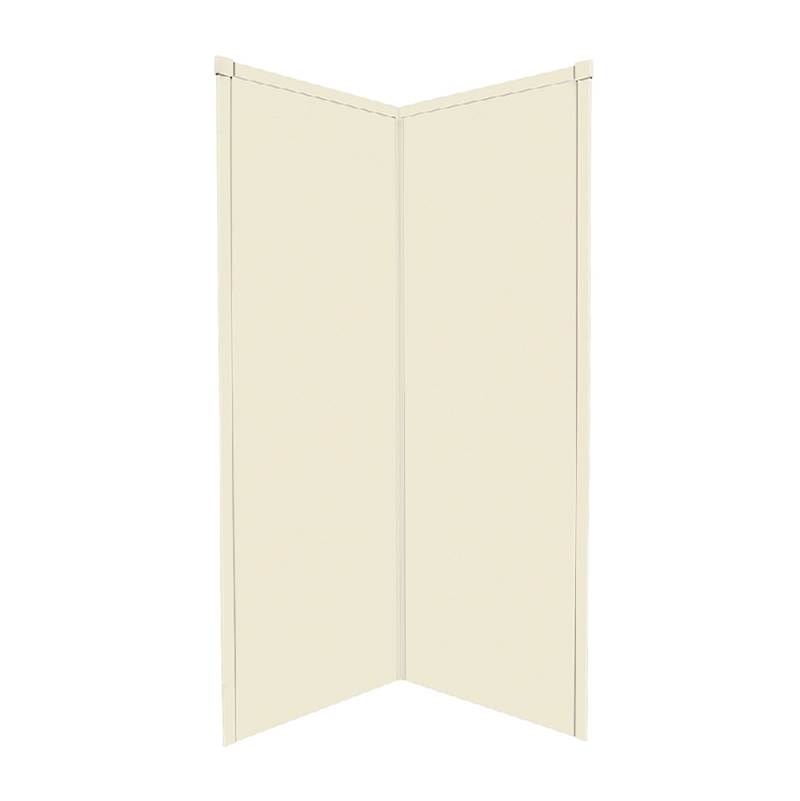 Transolid 36'' x 36'' x 96'' Decor Corner Shower Wall Kit in Biscuit