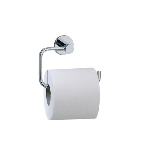 Valsan Porto Matte Black Toilet Roll Holder Without Lid