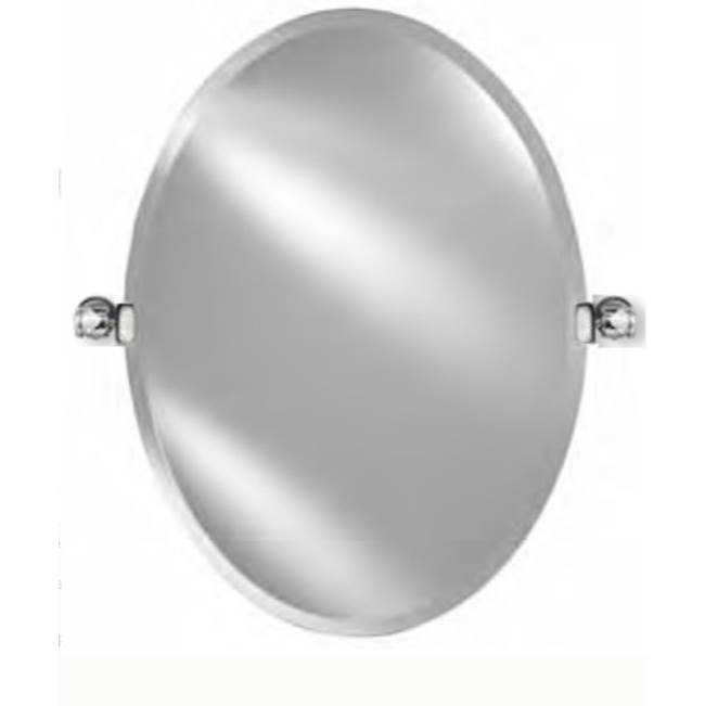 Afina Corporation 18X 26 Oval Frameless Beveled W/Polished Nickel-Transitional Brackets