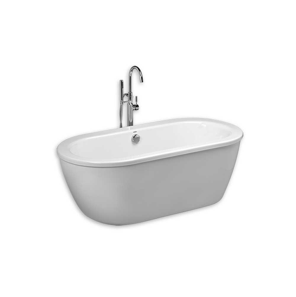 American Standard Cadet® 66 x 32-Inch Freestanding Bathtub With Polished Chrome Finish Filler and Drain Kit