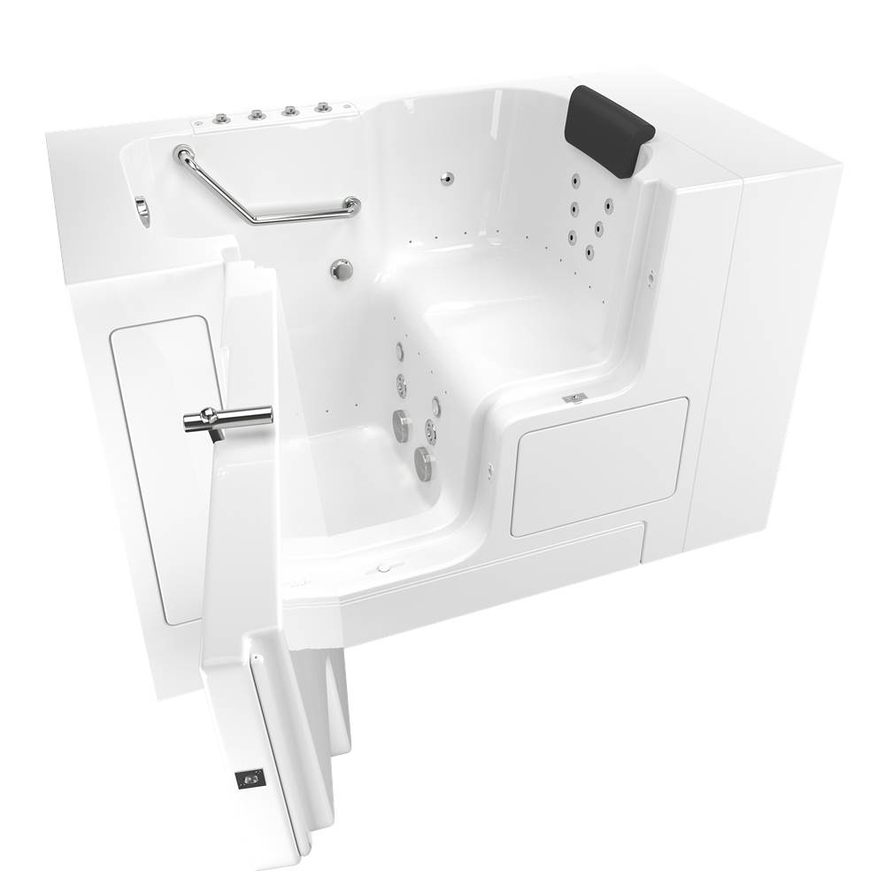 American Standard Gelcoat Premium Series 32 x 52 -Inch Walk-in Tub With Combination Air Spa and Whirlpool Systems - Left-Hand Drain