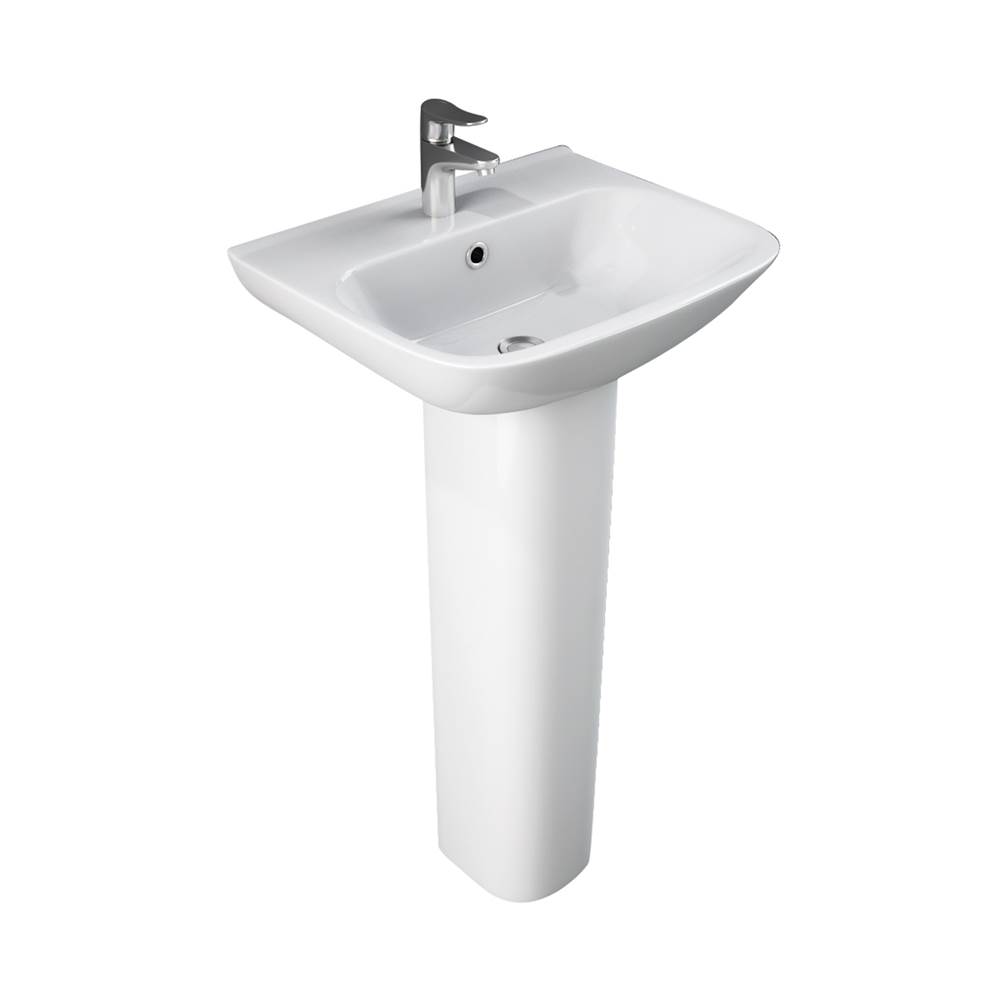 Barclay Eden 450 Ped Lav Basin Only1-Hole, White