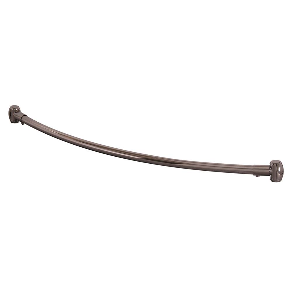 Barclay Curved 60'' Shower Rod w/FlangeBrushed Nickel