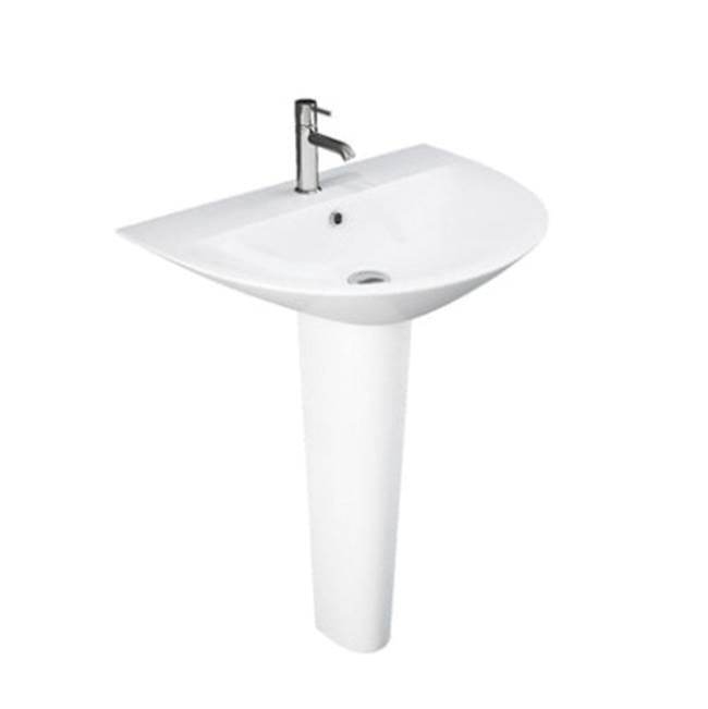 Barclay Morning 550 Pedestal Lavatory White, 8'' Widespread