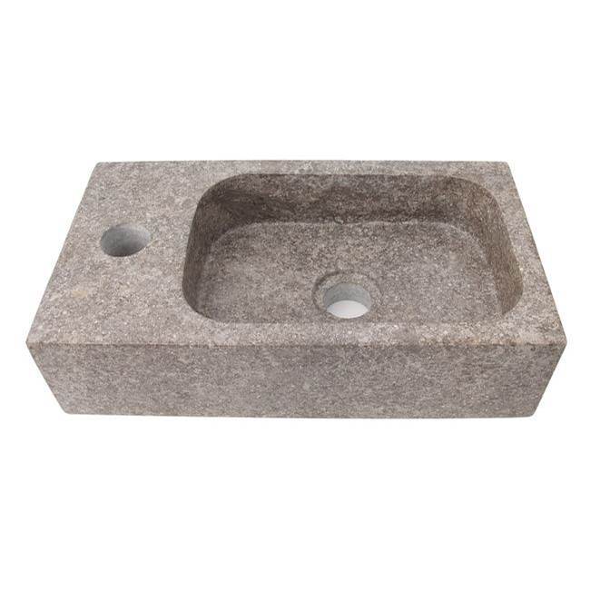 Barclay Modena Above Counter Basin,1 Faucet Hole, Grey Marble