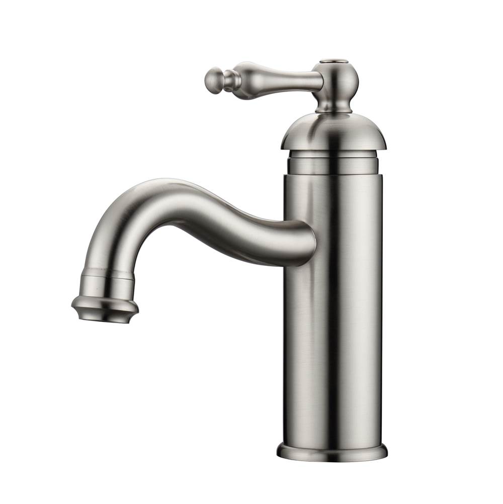 Barclay Afton Single Handle Lav Faucetwith Hoses, Brushed Nickel