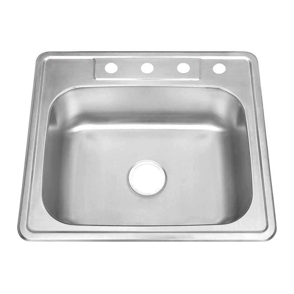 Cahaba Designs Drop-In 25 in. Single Bowl 20 Ga. Stainless Steel Kitchen Sink