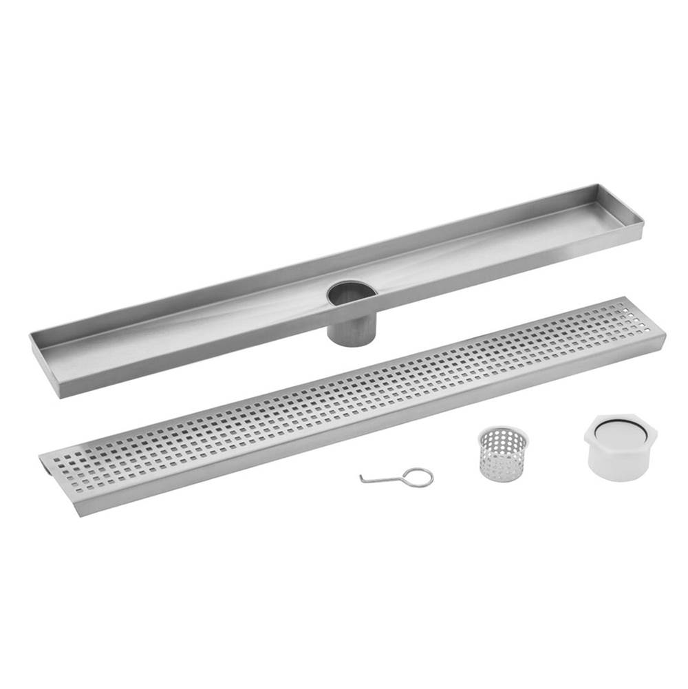 Cahaba Designs 36 in. Stainless Steel Square Grate Linear Shower Drain