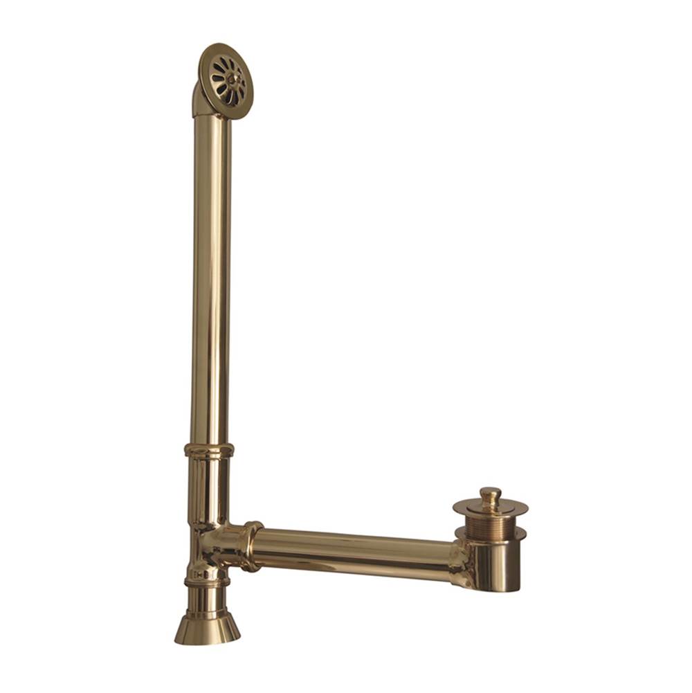 Cahaba Designs 1-1/2 in. Tub Waste and Overflow in Polished Brass