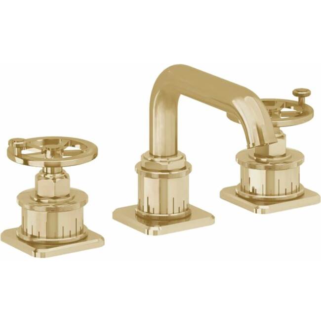 California Faucets Widespread Low Spout - Wheel Handle