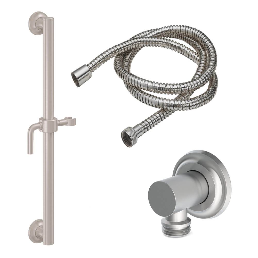 California Faucets 24'' Grab Bar Handshower Kit - Smooth Lever Handle with Concave Base