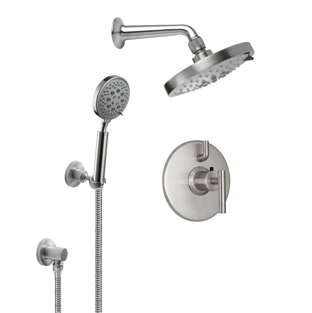 California Faucets Tiburon StyleTherm® 1/2'' Thermostatic Shower System with Showerhead and Handshower on Hook