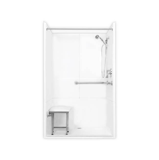 Clarion Bathware 48'' Barrier-Free Shower W/ 3/4'' Threshold - Center Drain