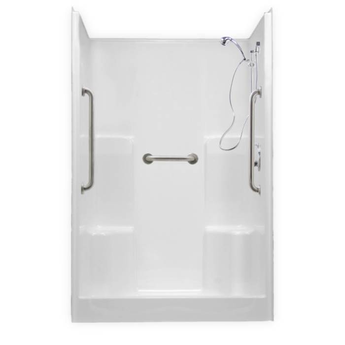 Clarion Bathware 48'' Shower W/ 6'' Threshold - Center Drain