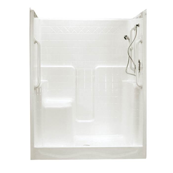 Clarion Bathware 60'' Tiled Shower W/ 7'' Threshold - Center Drain