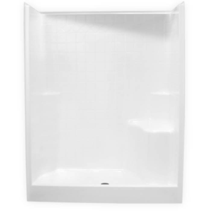Clarion Bathware 60'' Tiled Shower W/ 8 1/2'' Threshold - Center Drain