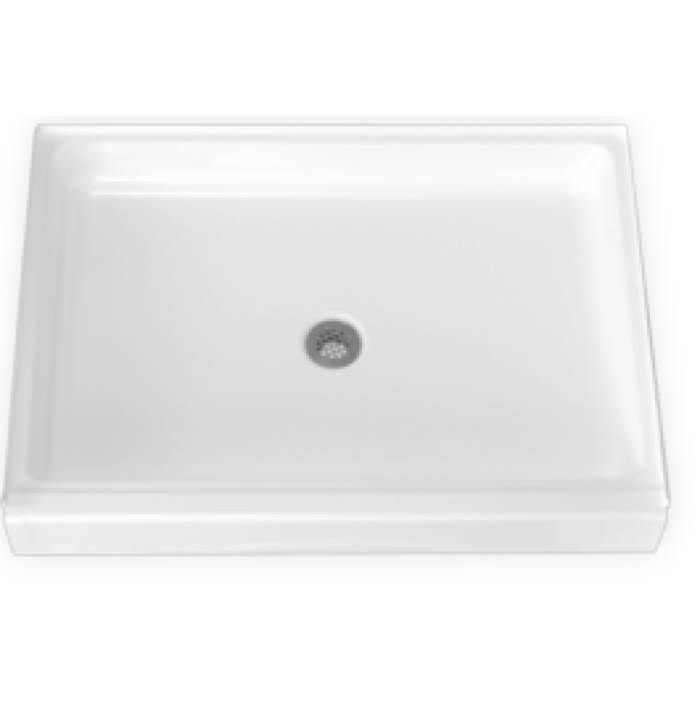 Clarion Bathware 48'' X 35'' Shower Base W/ 6'' Threshold - Center Drain