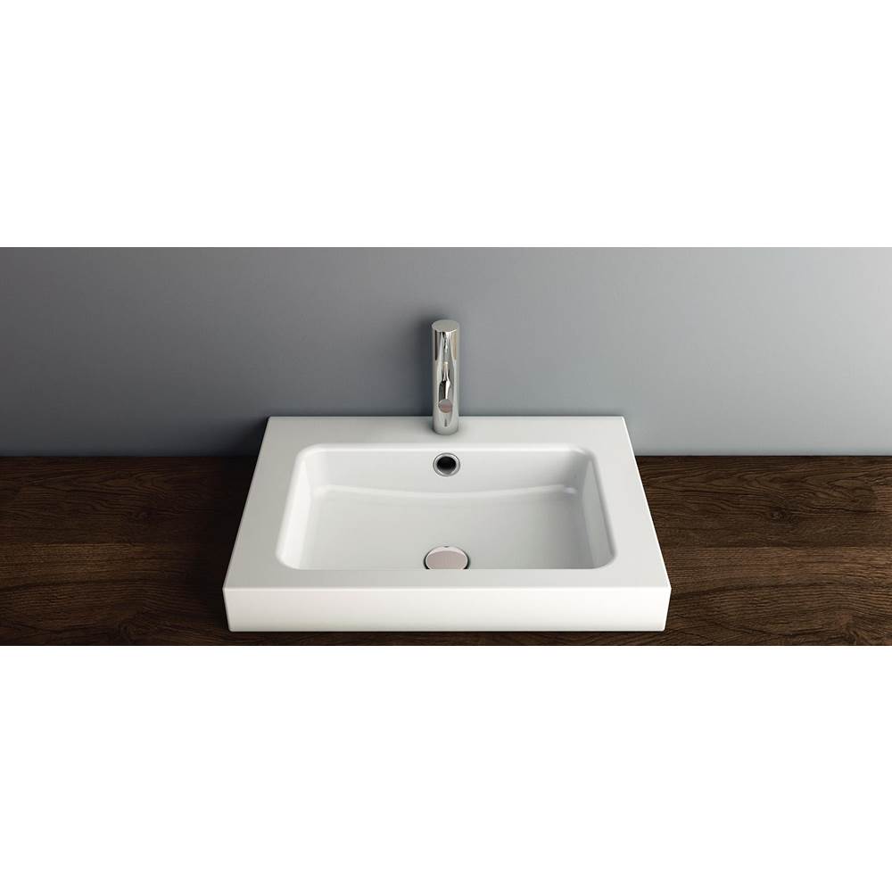 Schmidlin Mero Counter-Top With Faucet Hole And Overflow Hole Washbasin