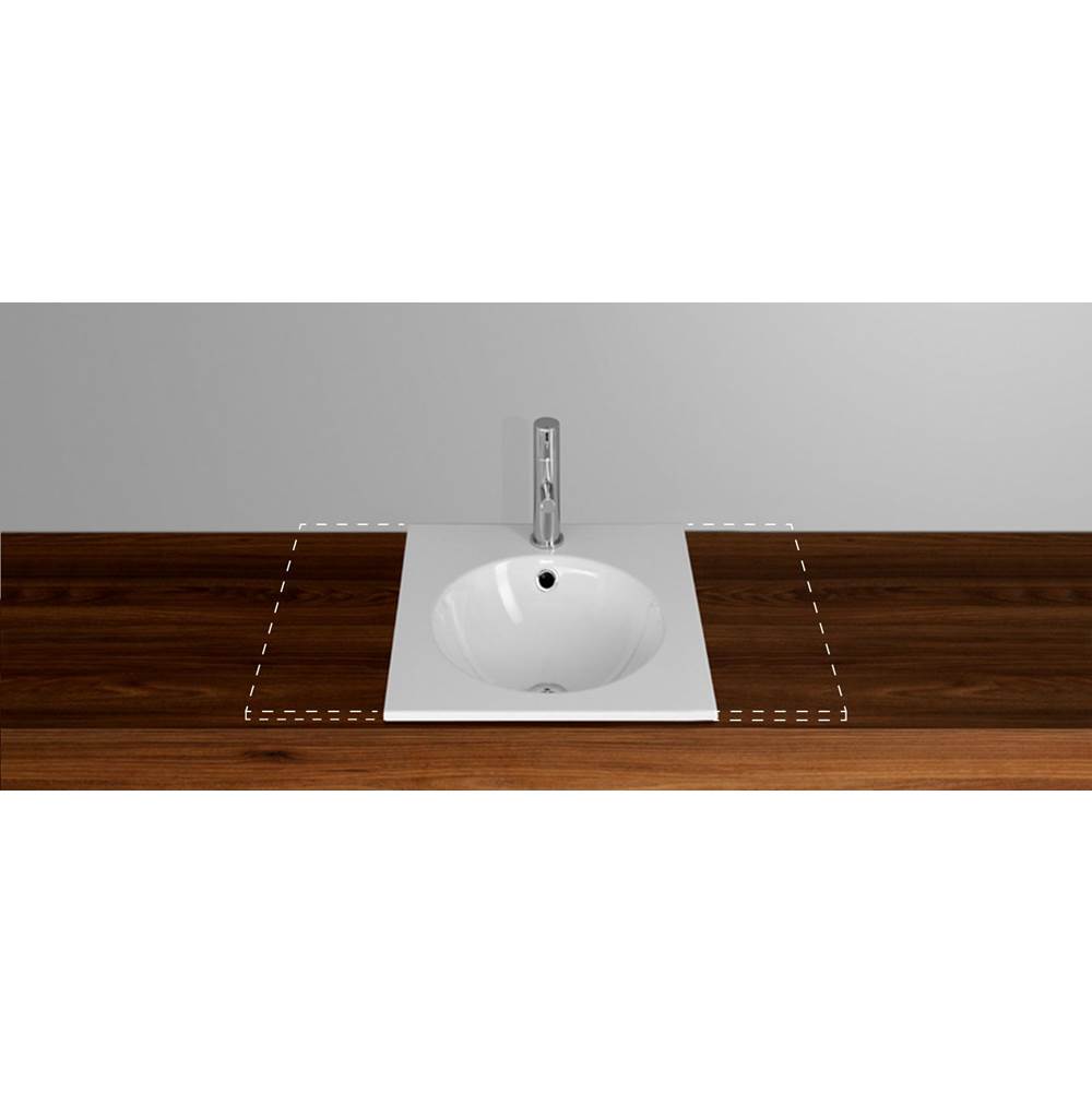 Schmidlin Orbis Vario Drop-In 1/2'' Border, Center Bowl Custom Size Washbasin