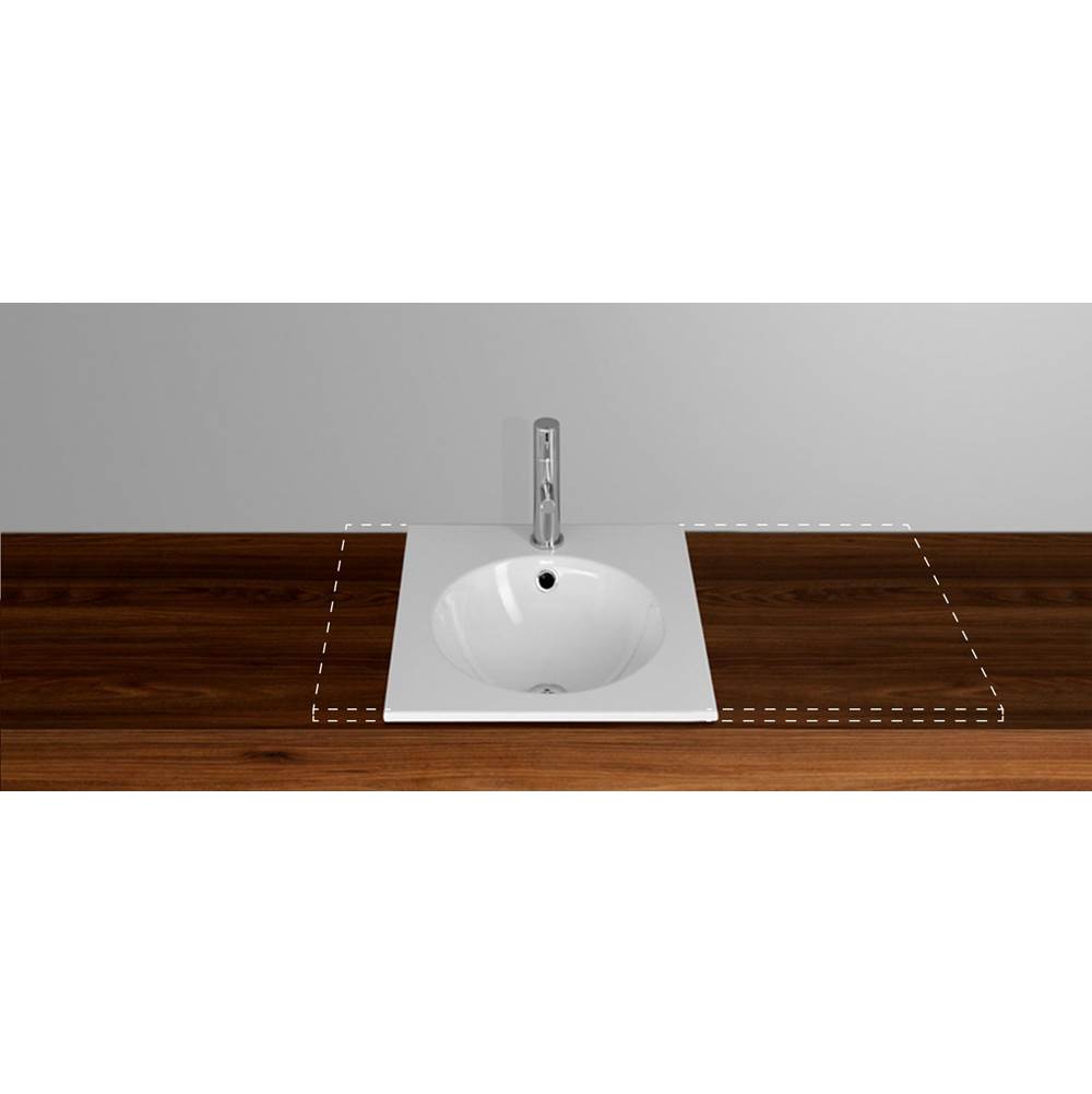 Schmidlin Orbis Vario Drop-In 1/2'' Border, Left Bowl Custom Size Washbasin