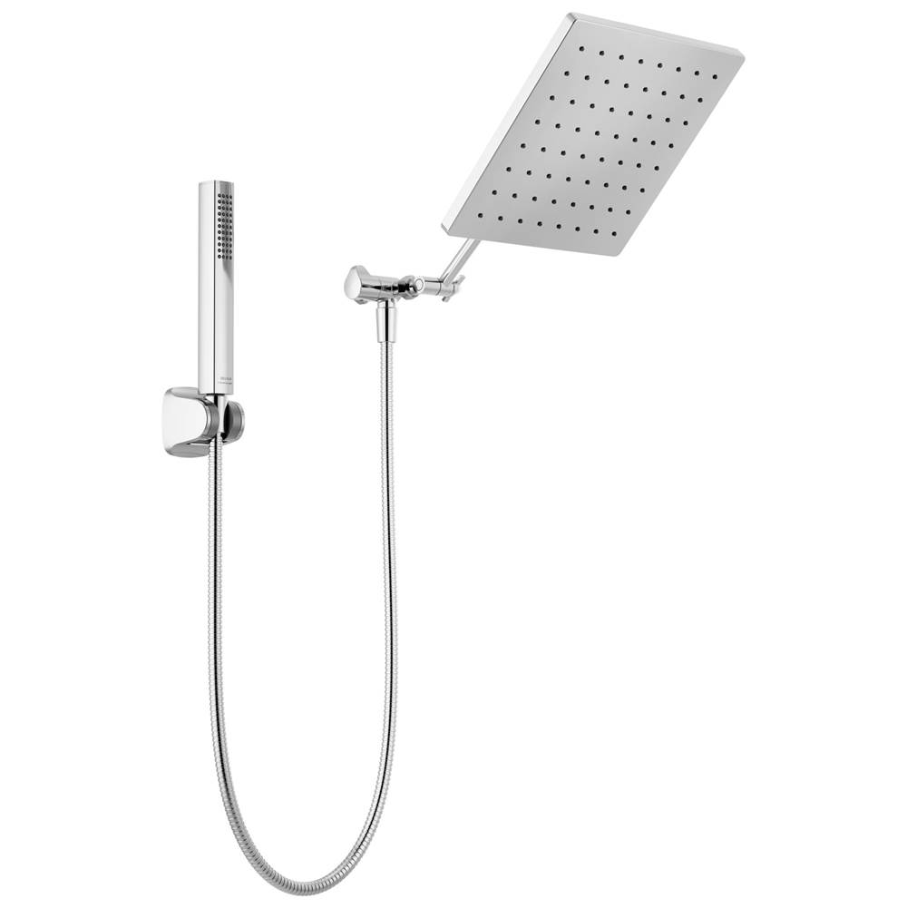 Delta Faucet Universal Showering Components 10 inch Raincan Shower Head & Hand Held Combo with Adjustable Extension Arm