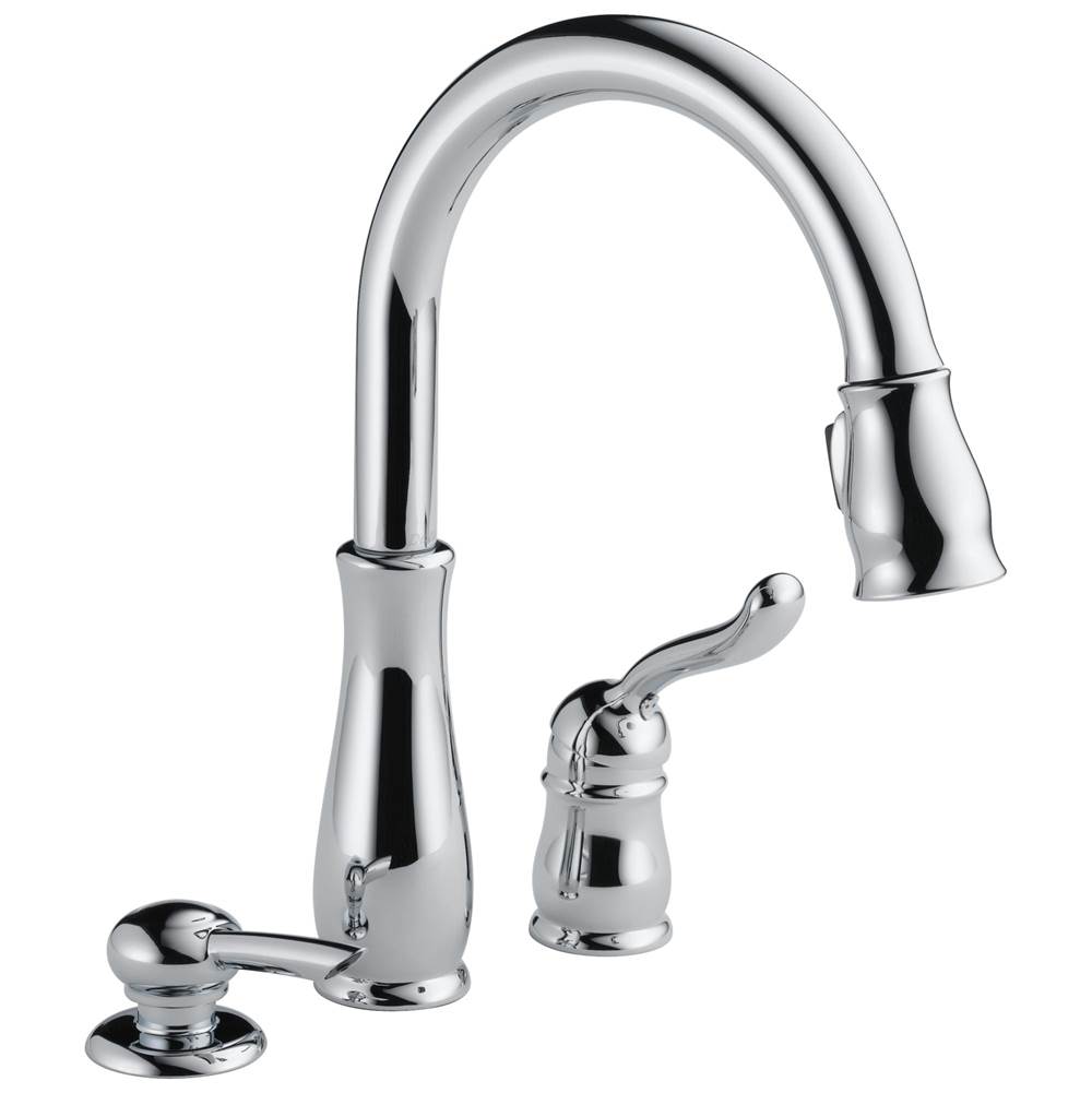Delta Faucet Leland® Single Handle Pull-Down Kitchen Faucet with Soap Dispenser