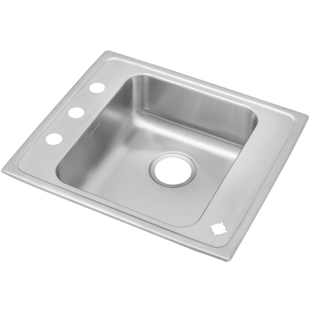 Elkay Lustertone Classic Stainless Steel 22'' x 19-1/2'' x 6'', Single Bowl Drop-in Classroom ADA Sink