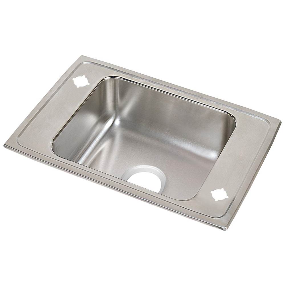 Elkay Lustertone Classic Stainless Steel 31'' x 19-1/2'' x 7-5/8'', 2FRM-Hole Single Bowl Drop-in Classroom Sink