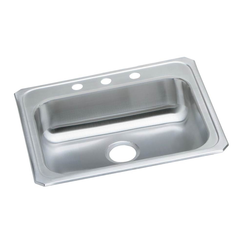 Elkay Celebrity Stainless Steel 25'' x 21-1/4'' x 5-3/8'', 3-Hole Single Bowl Drop-in Sink