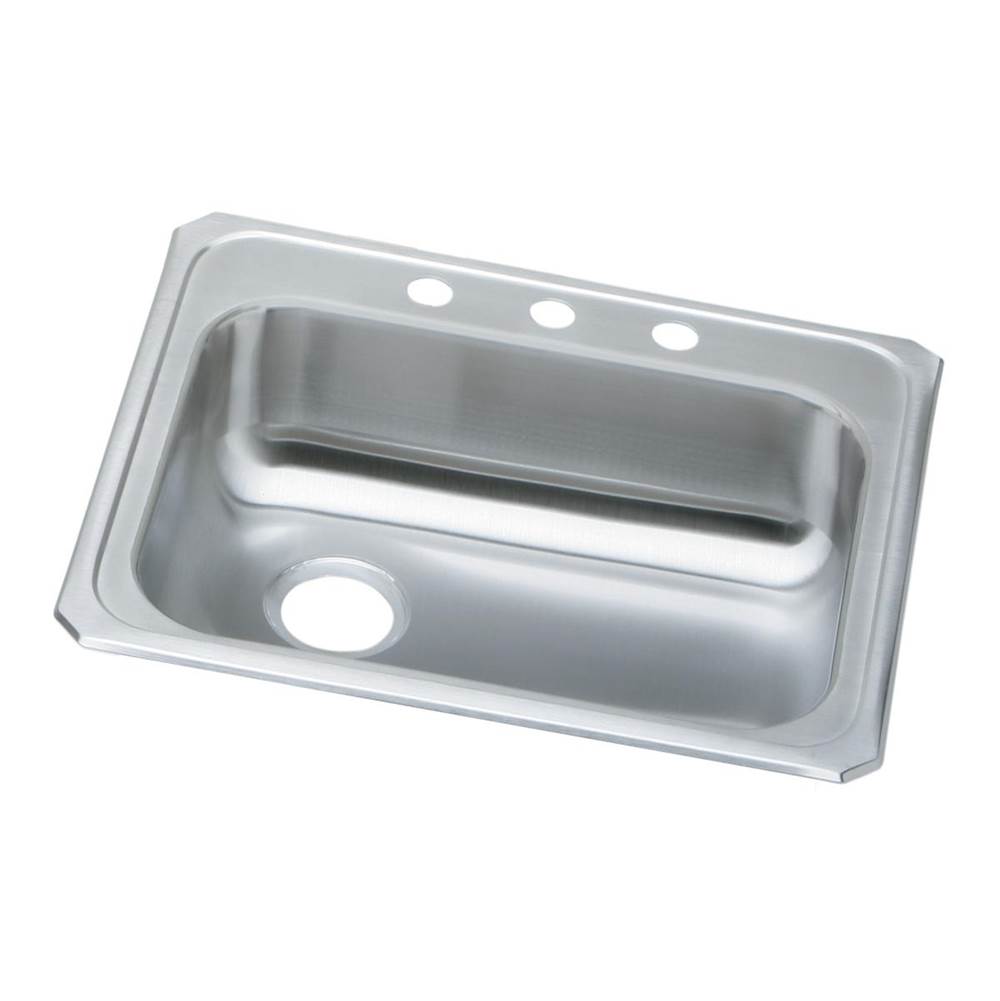 Elkay Celebrity Stainless Steel 25'' x 21-1/4'' x 5-3/8'', 2-Hole Single Bowl Drop-in Sink with Left Drain