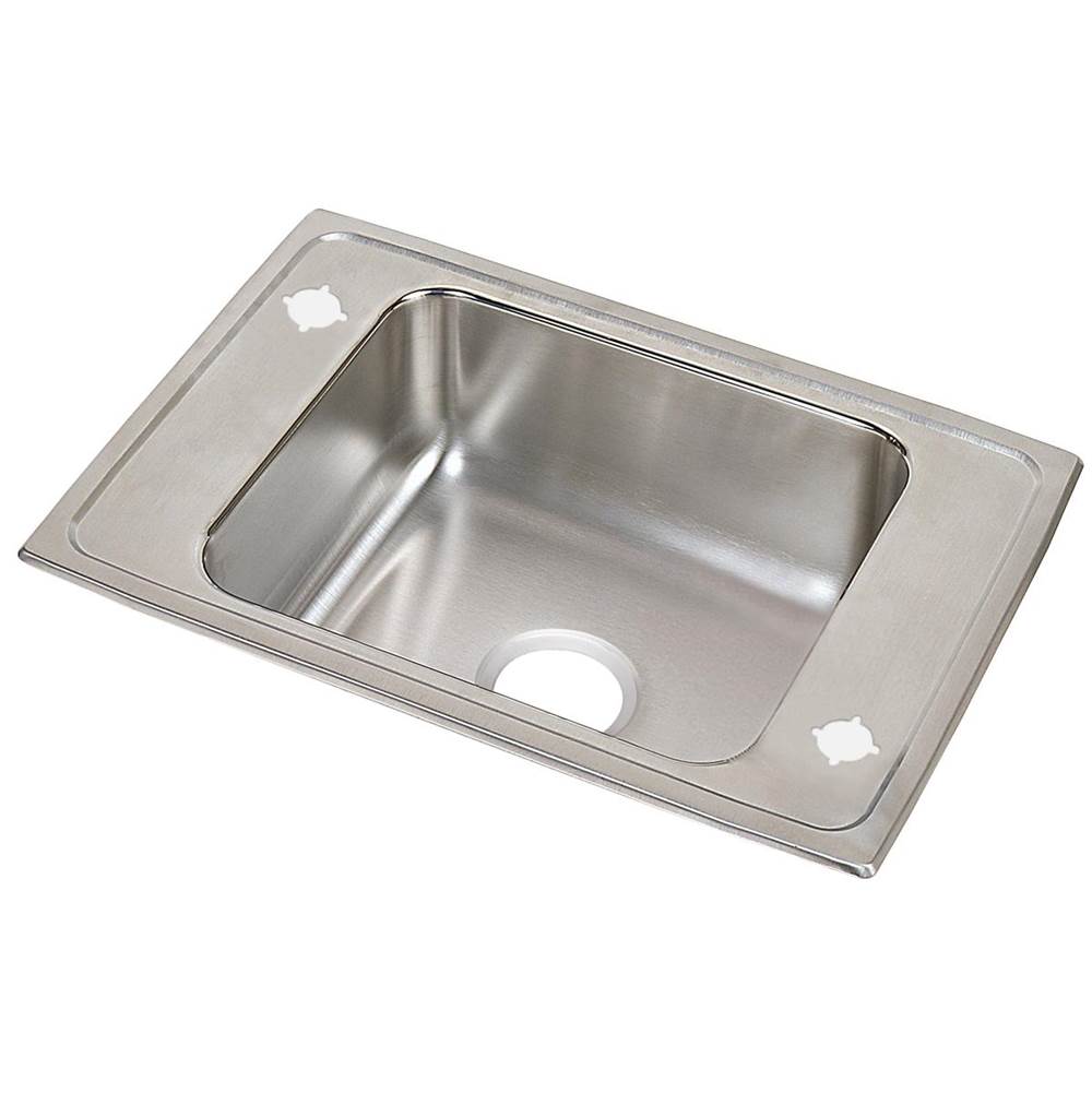 Elkay Celebrity Stainless Steel 25'' x 17'' x 7-1/8'', 2-Hole Single Bowl Drop-in Classroom Sink