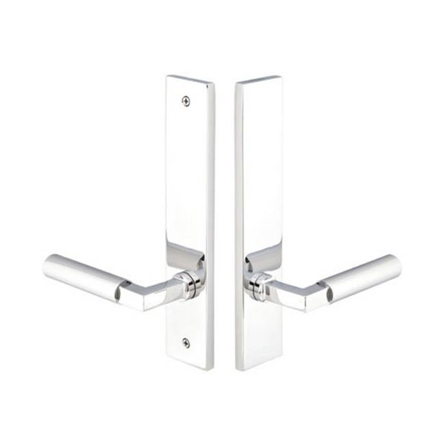Emtek Multi Point C3, Non-Keyed Fixed Handle OS, Operating Handle IS, Modern Style, 2'' x 10'', Hermes Lever, LH, US10B
