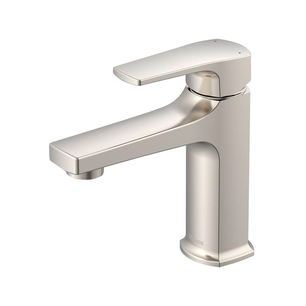 Gerber Plumbing Tribune 1H Lavatory Faucet Single Hole Mount w/ Metal Touch Down Drain 1.2gpm Brushed Nickel