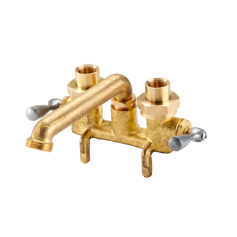 Gerber Plumbing Gerber Classics 2H Clamp On Laundry Faucet w/ IPS/Sweat Connections -Threaded Spout 2.2gpm Rough Brass