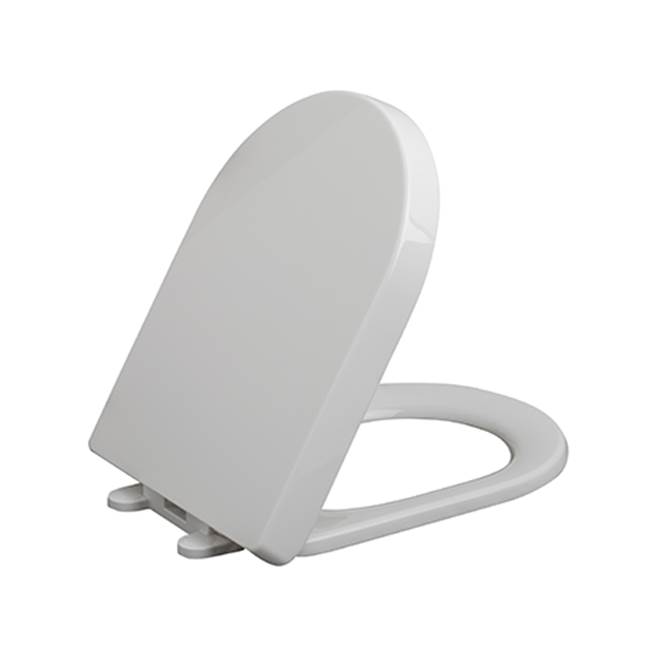 Gerber Plumbing Elongated Slow Close Toilet Seat for Wicker Park G0021221 White