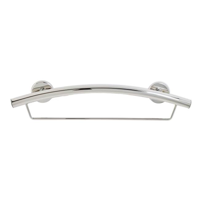 Health at Home 24'' Crescent/Towel Grab Bar. Brushed Stainless.
