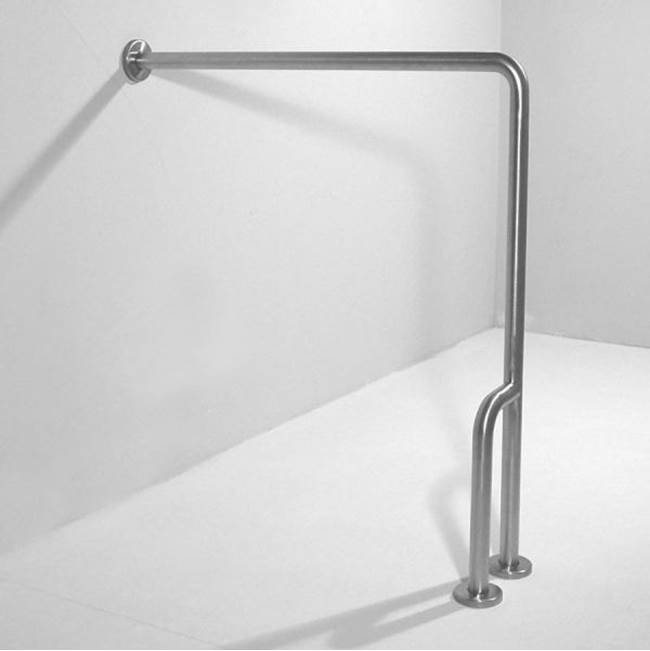 Health at Home Wall To Floor Safety Bar Lh Brushed