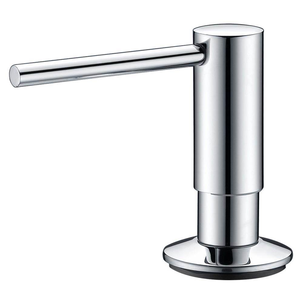 Hamat Soap Dispenser with Pump and Bottle in Polished Chrome
