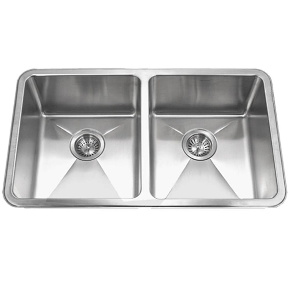 Hamat 15MM Radius Undermount Stainless Steel 50/50 Double Bowl Kitchen Sink