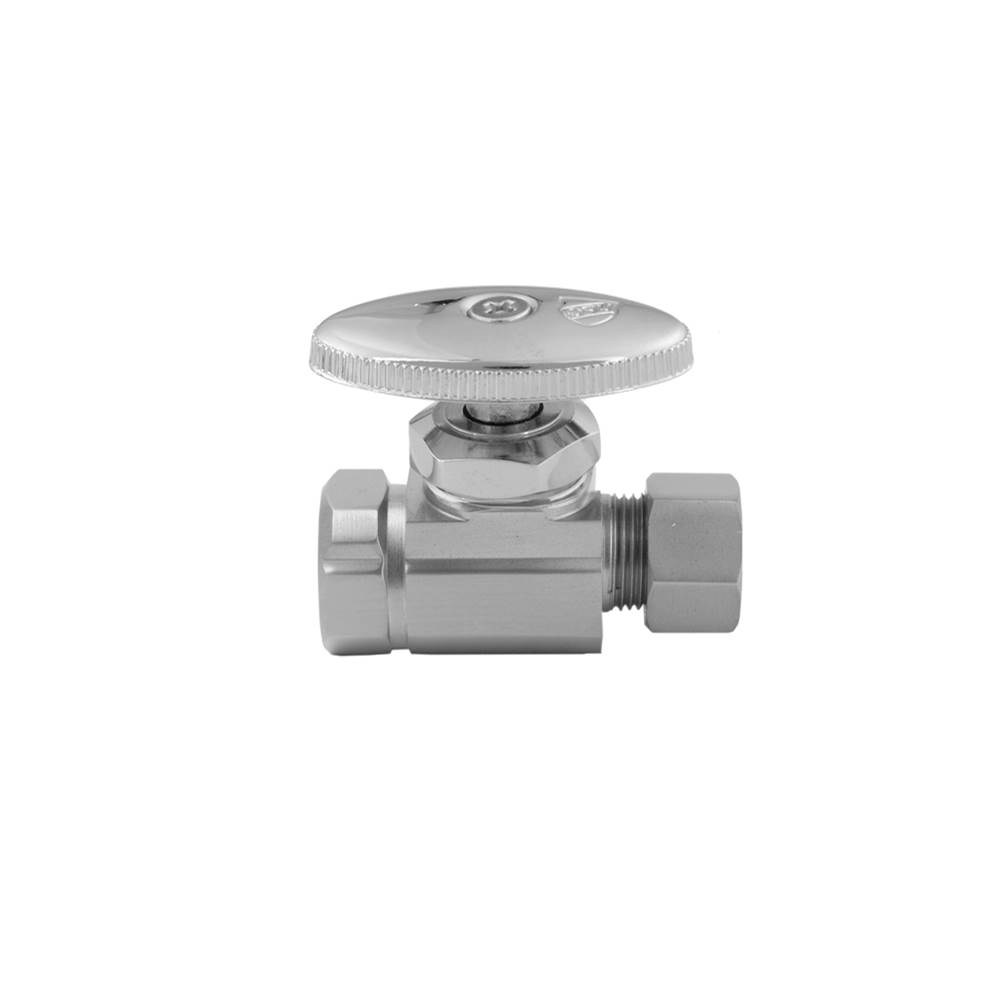 Jaclo Multi Turn Straight Pattern 3/8'' IPS x 3/8'' O.D. Supply Valve with Oval Handle
