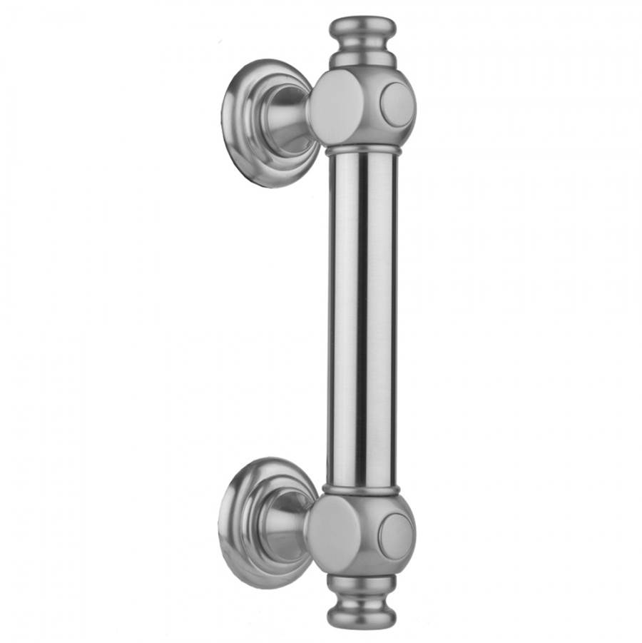 Jaclo 8'' H60 Smooth with End Caps Front Mount Shower Door Pull