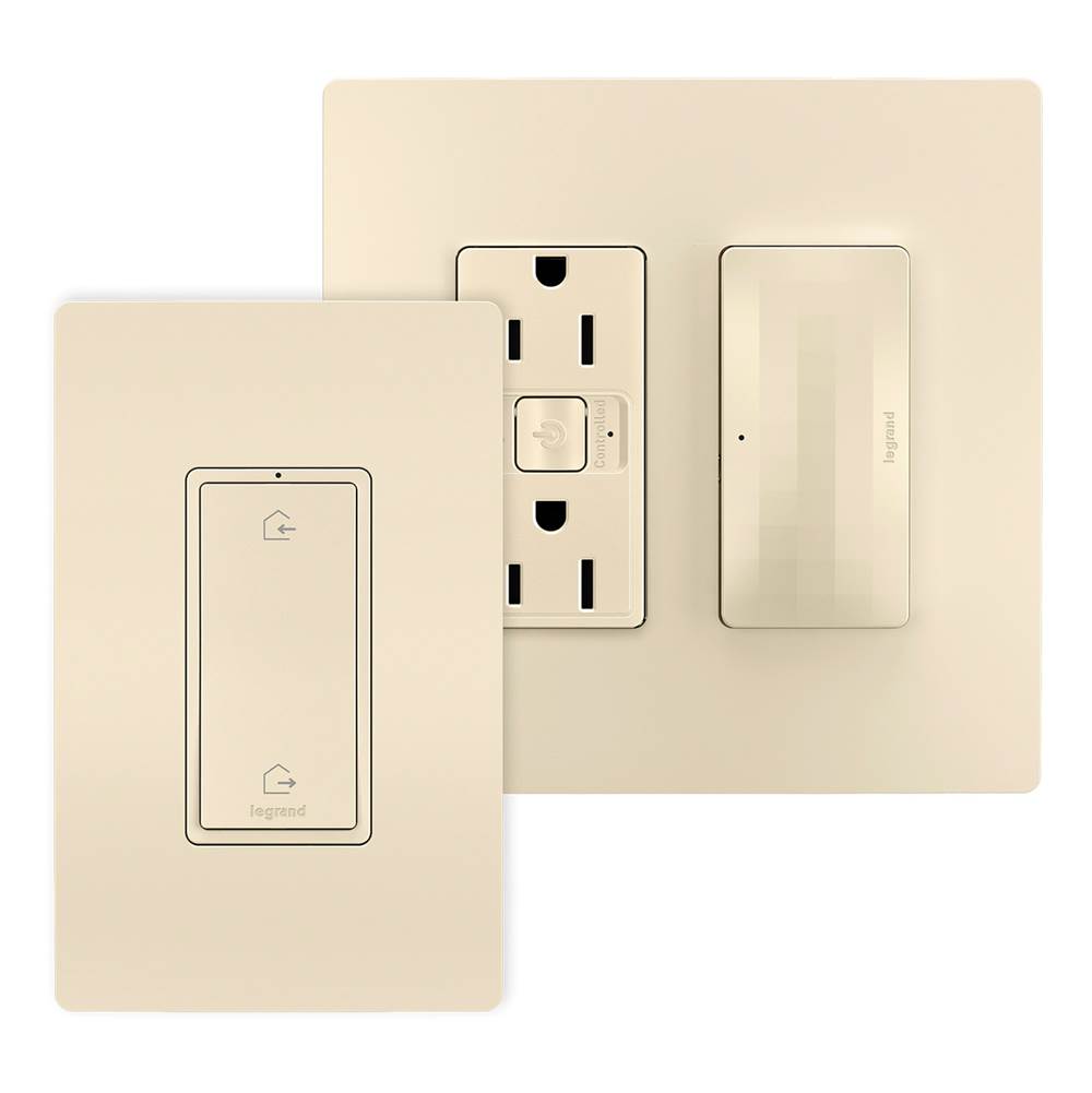 Legrand radiant with Netatmo Outlet Kit with Home/Away Switch, Light Almond
