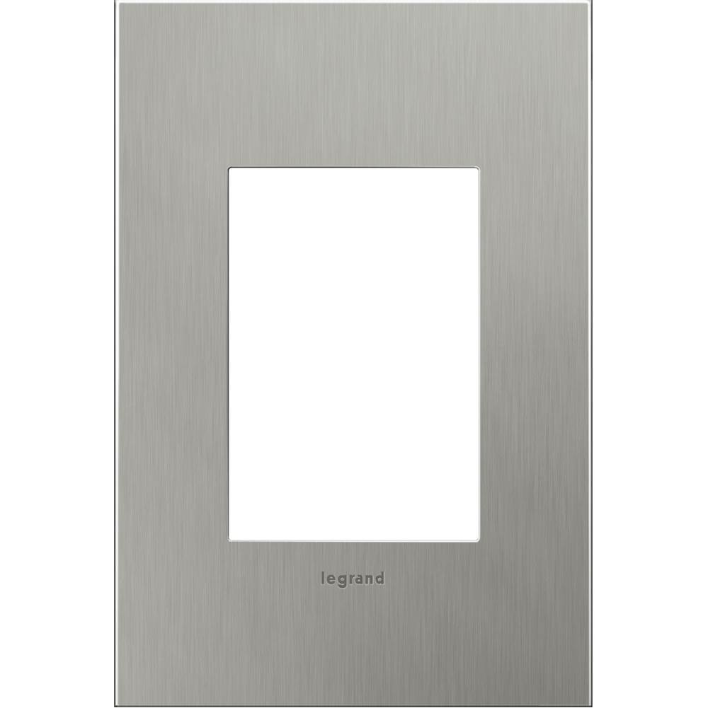 Legrand Brushed Stainless Steel, 1-Gang + Wall Plate