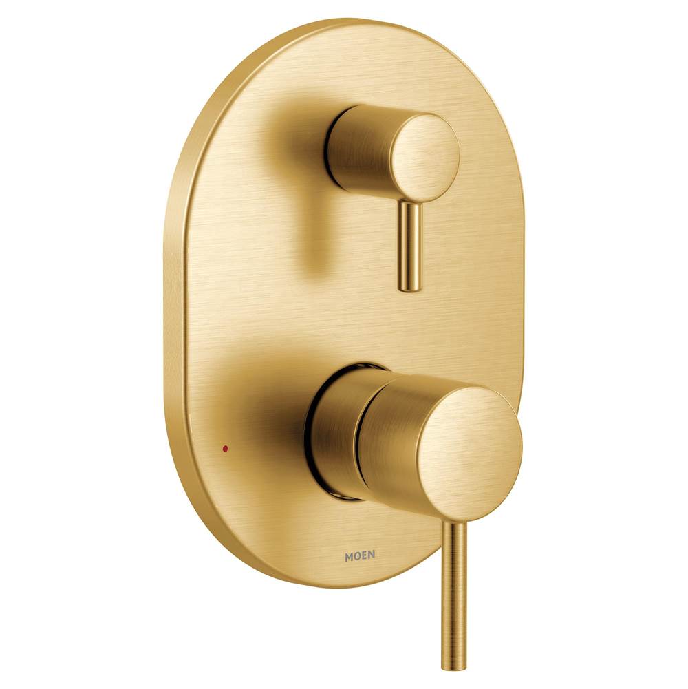 Moen Align M-CORE 3-Series 2-Handle Shower Trim with Integrated Transfer Valve in Brushed Gold (Valve Sold Separately)