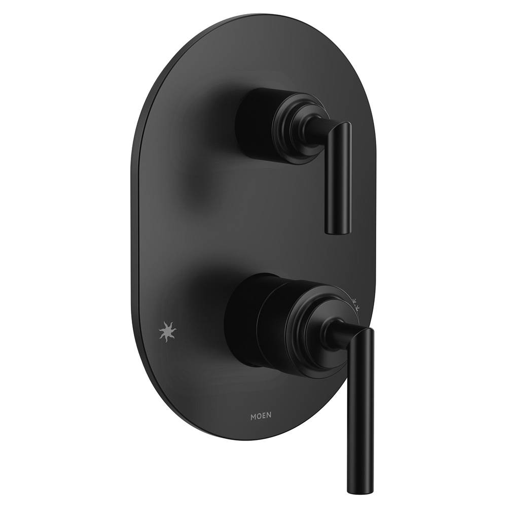 Moen Arris M-CORE 3-Series 2-Handle Shower Trim with Integrated Transfer Valve in Matte Black (Valve Sold Separately)